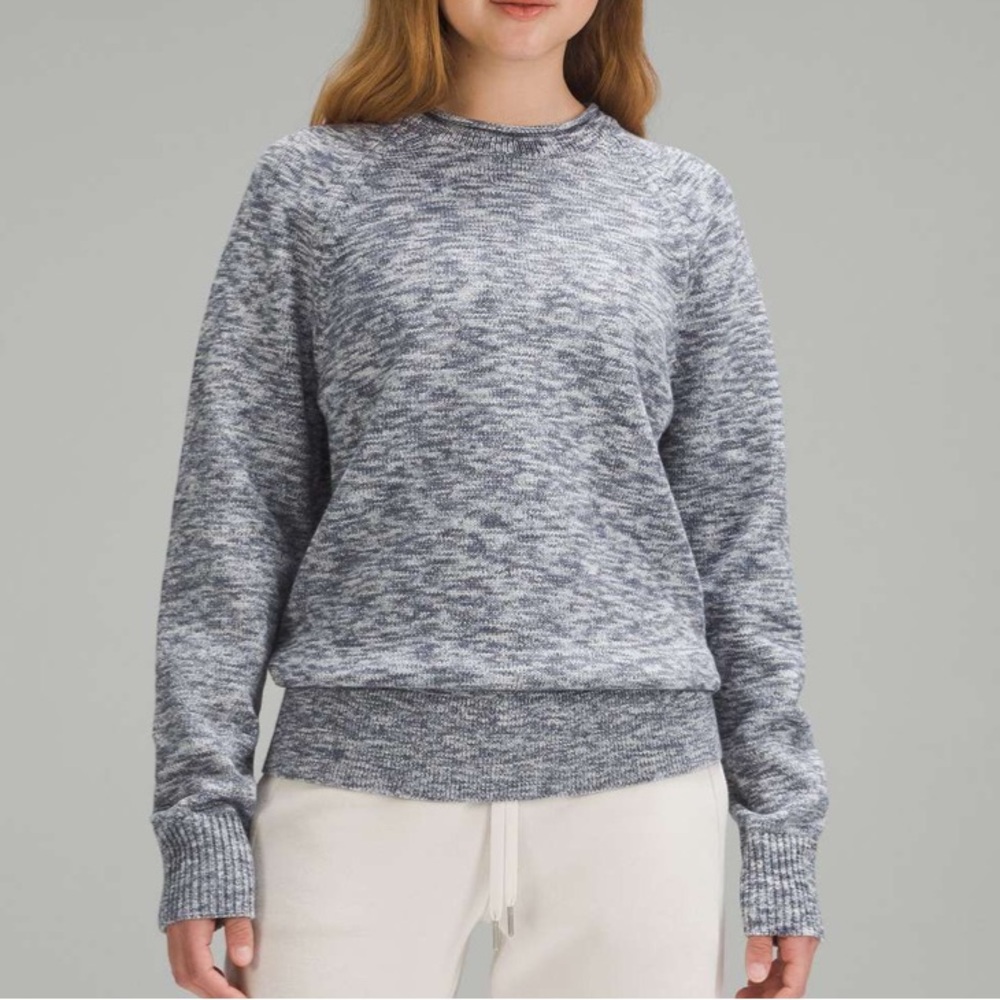 Lululemon Boxy Cotton-Blend Sweater
Night Sea True Navy Black Iron Blue sz small